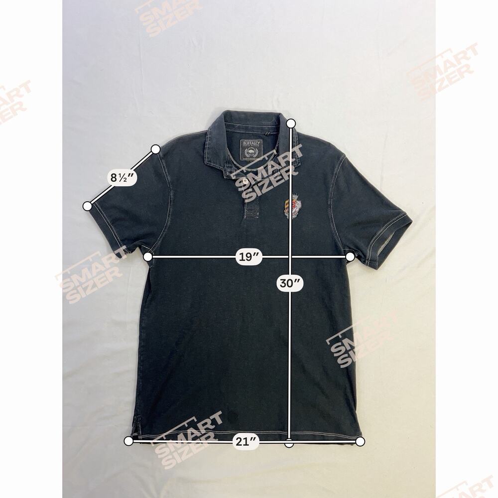 VTG Y2K Buffalo David Bitton Men’s Striped Faded Black Polo Shirt Size M - Picture 10 of 10